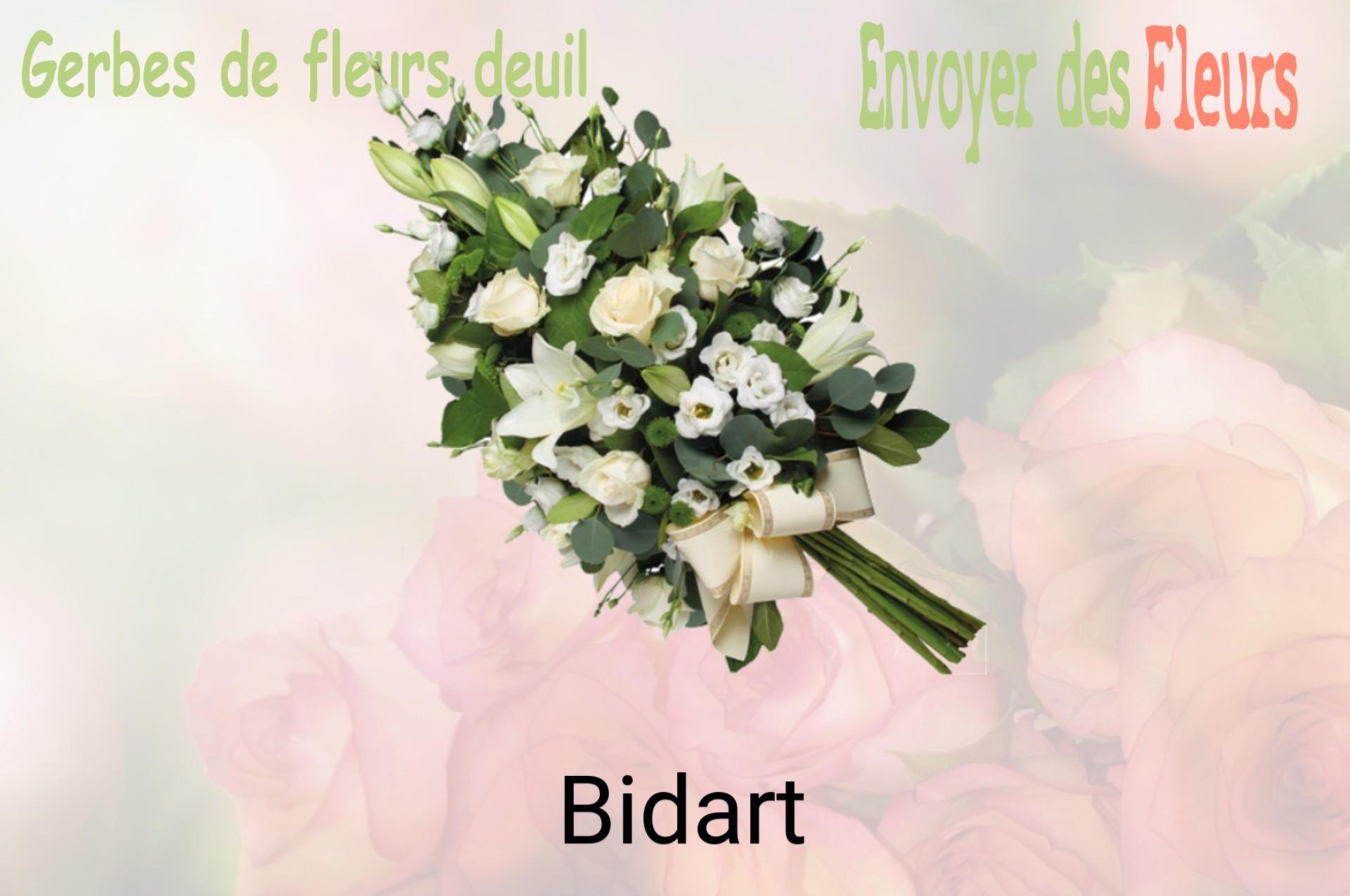 Gerbe de fleurs de deuil livrée à Bidart